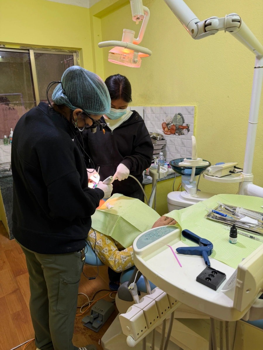 Dental care during the mission trip to Nepal